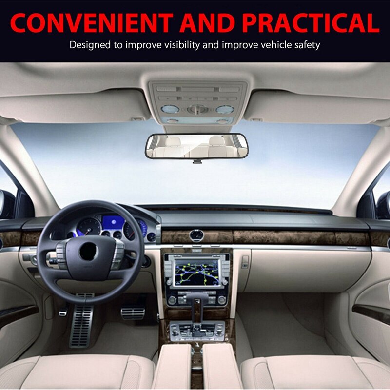 360 degree Adjustable Auto Universal Interior Rear View Mirror Replacement Glass 8 Inch Day / Night