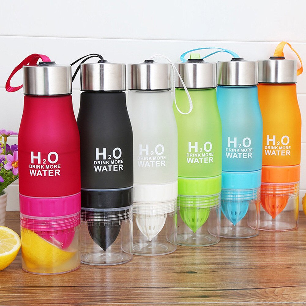 700Ml Citroen Cup H2O Water Drinken Fles Drink Meer Water Drinken Voor Fiets Fles Fruit Infuser Water Fles Reizen