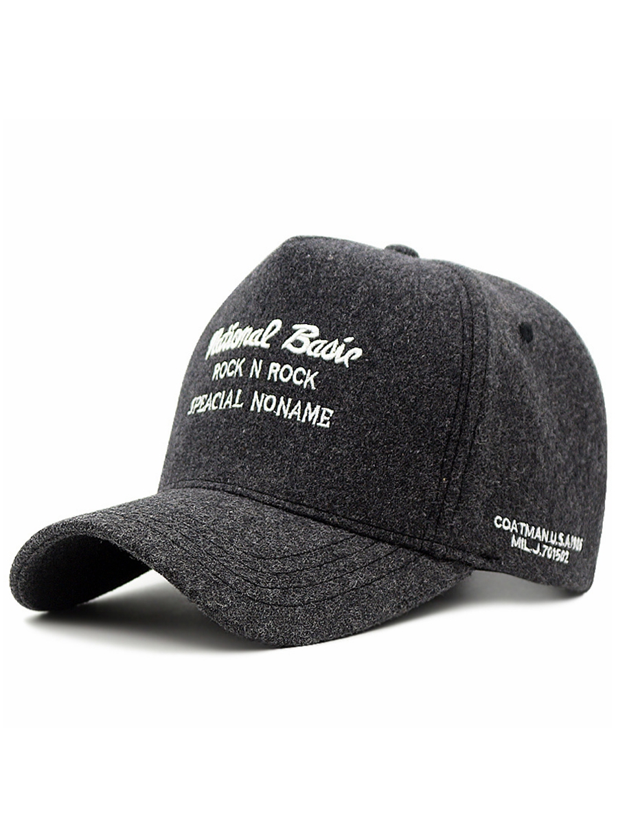 58-60 60-65cm store hode mann stor størrelse kausale toppede hatter voksen vinter hip hop lue mann pluss størrelse ull filt baseball caps