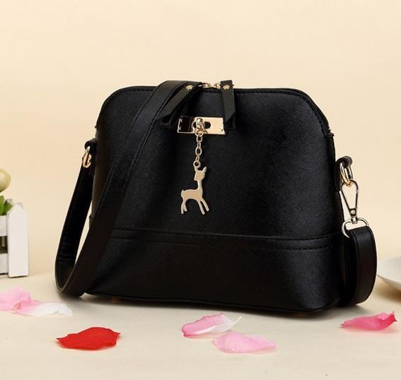 Bolso pequeño con armazón de piel para mujer, bandolera de hombro con empalme de ciervo, de choque de color: 1