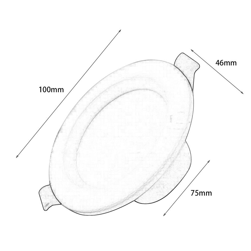 Icoco 3w/5w super lys ledet taklampe innfelt hjem belysning lampe antirefleks stue dekor lampe anti-tåke hotell lampe