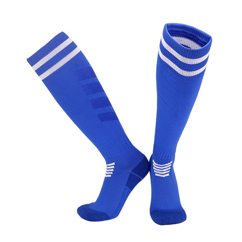 Calcetines de fútbol profesionales para niños y adultos, medias largas de entrenamiento hasta la rodilla, transpirables, de nailon