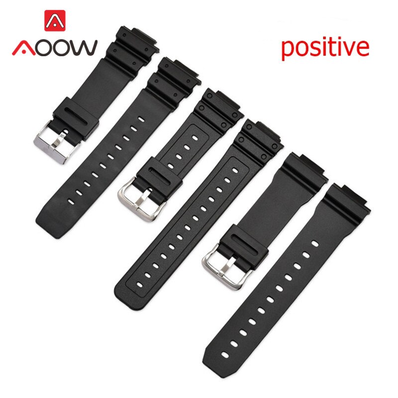 16mm silikon klokkereim for casio g-shock 9052 5600 6900 serie reim herre gummi sport vanntett erstatningsbånd tilbehør