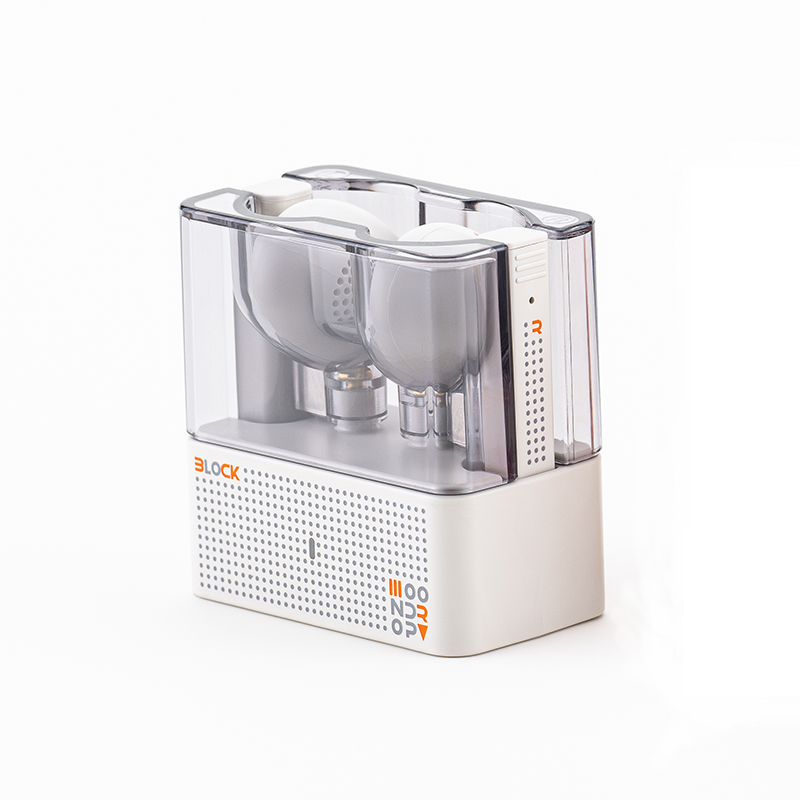 MOONDROP BLOCK High Semi in ear Flath ead Earbuds Bluetooth V5.4 13mm Bass-Enhanced Dynamic Driver Touch Operation: WHITE