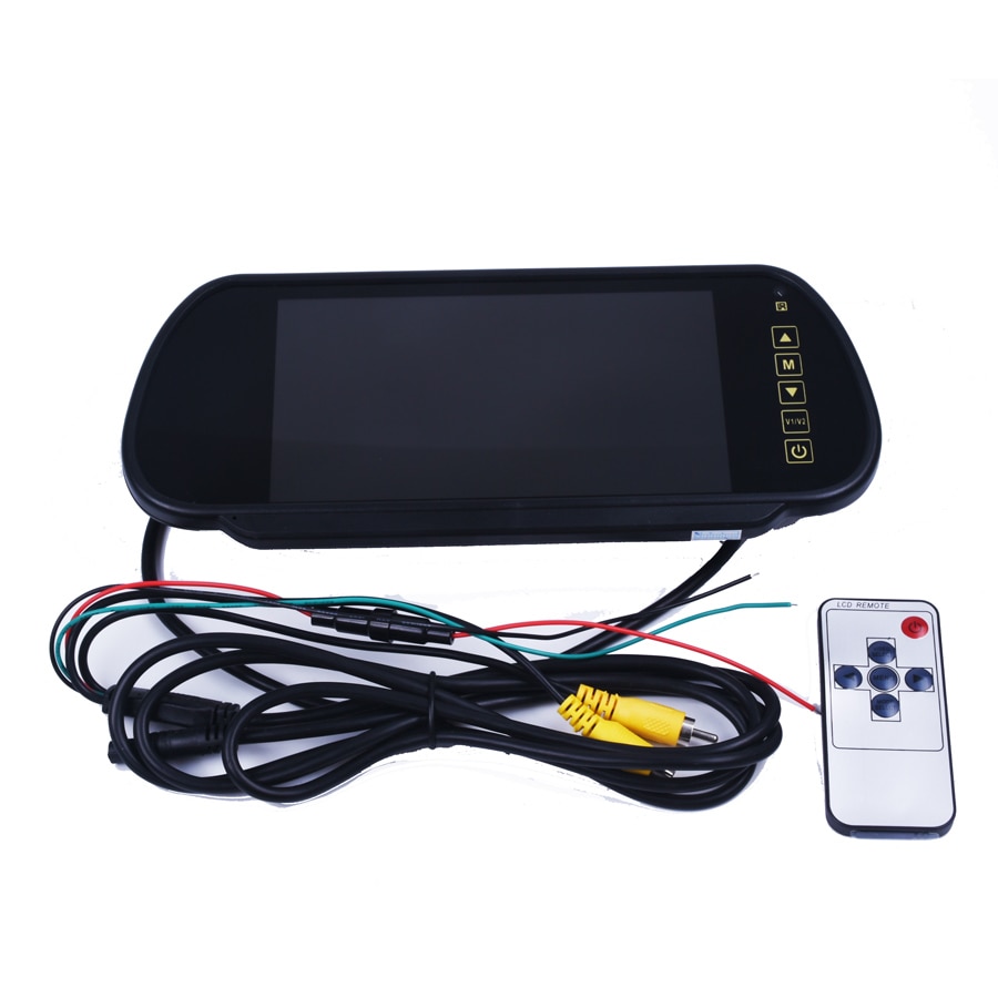 7 Inch TFT LCD Widescreen Touch Button support DVD Car Rearview Mirror Monitor 7&#39;&#39; Parking Reverse Rear view Monitor