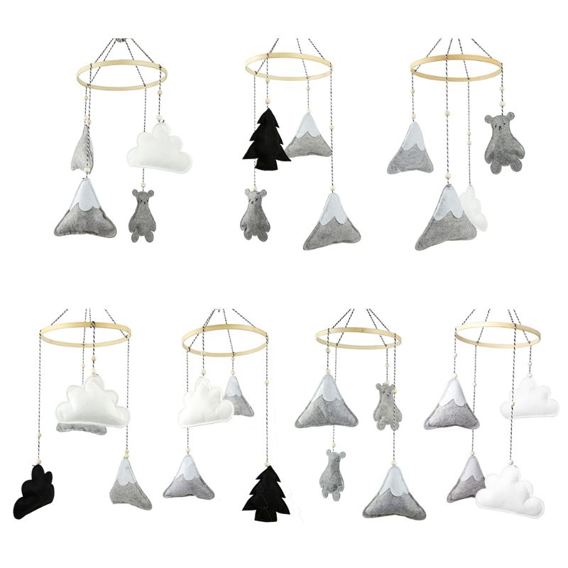 Babybeer vilten hangers wieg mobiel rammelaars bedbel windgong speelgoed kinderen kinderkamer hangende decoratie