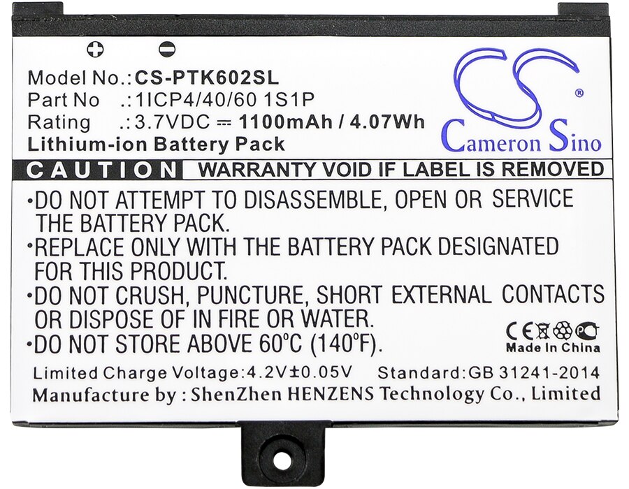 Cameron Sino 1100mAh Batterie 1ICP4/40/60 1S1P für Brieftasche Profi 602/603/612/902/903/912/920/920.W