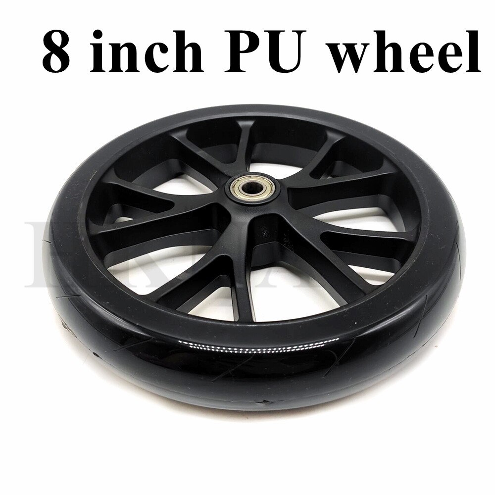 1pcs 8 Inch Wheel 200mm PU Silent Skateboard Wheels for Small Pull Car Luggage Cart Shopping Cart 8'' Caster Wheel