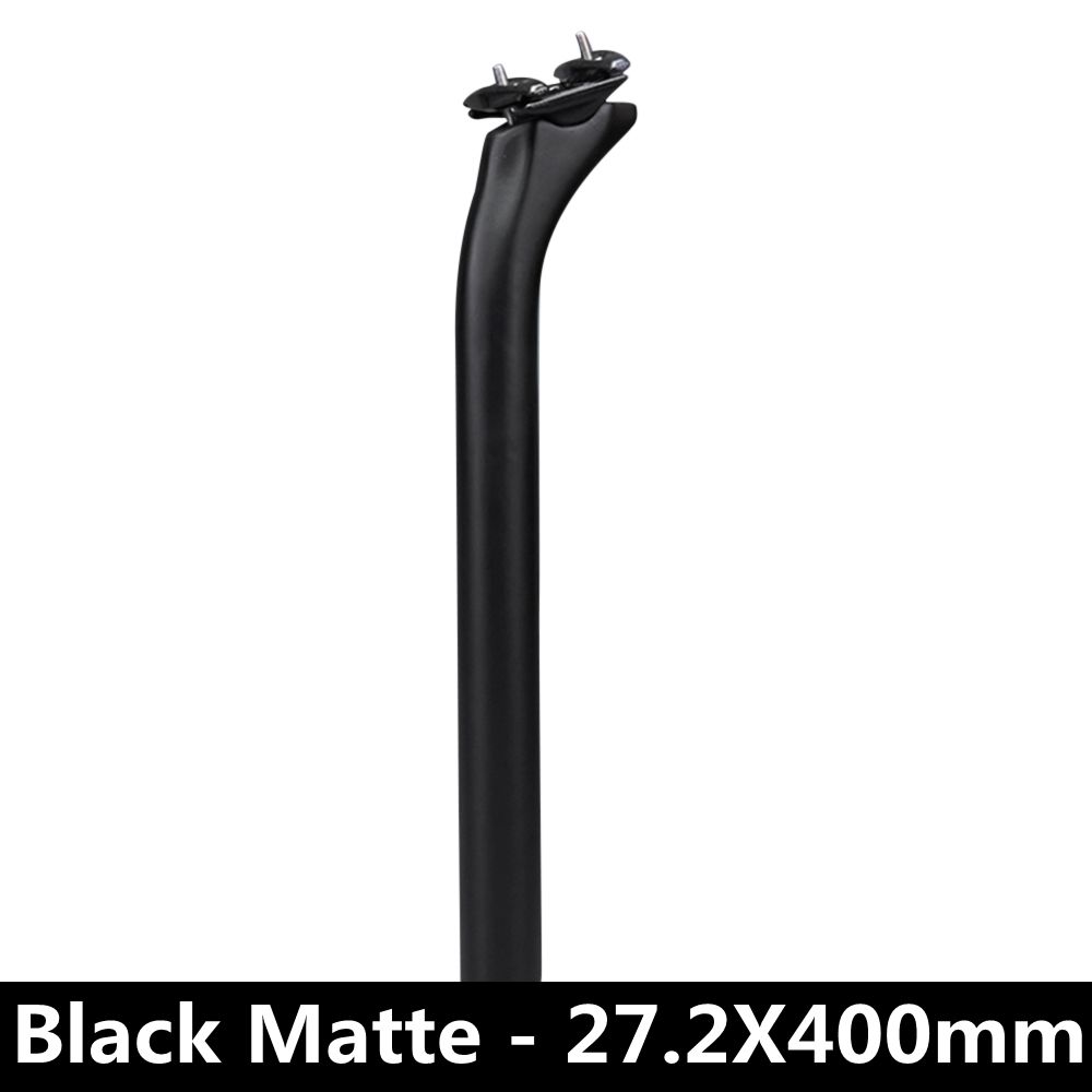 Bicycle Seatpost Offset 25mm Carbon Seat Post MTB Road Bike Seat Tube Diameter 27.2mm 30.8mm 31.6mm Black Glossy Matte: Matte - 27.2X400mm