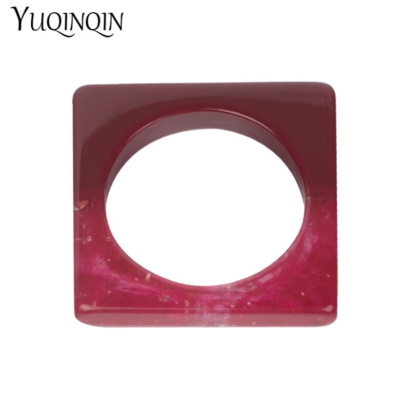 Pulseira vintage de resina, bracelete quadrado para mulheres, joias da moda, acrílico, geométrica, grande, para festa, pulseira para meninas