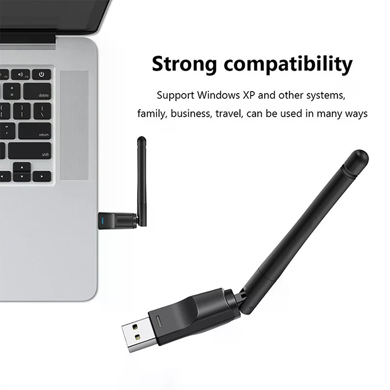 Adattatore mini usb wifi da 150 mbps, scheda di rete wireless  mt7601 ricevitore wifi per pc portatile windows 2.4g