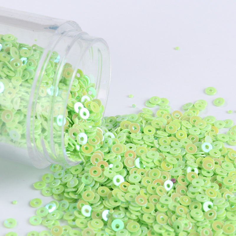 4000 Stks/partij 2Mm Platte Ronde Losse Pailletten Pailetten Naaien Wedding Craft, Kleurrijke Nail Arts, nachtclub Jurk Naaien Accessoires: AB Light Green