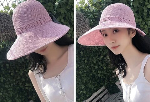 Sombrero de paja de malla para mujer, gorra de pescador, gorro ancho, sombreros plegables para viaje, escalada, playa, color blanco, Beige, amarillo, caqui