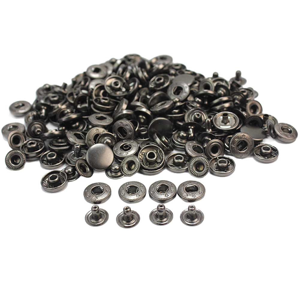 50pcs Diameter 13mm Black Snap Fastener Press Buttons Sewing Leather Craft Clothes Bags Artesanatos Acessorios