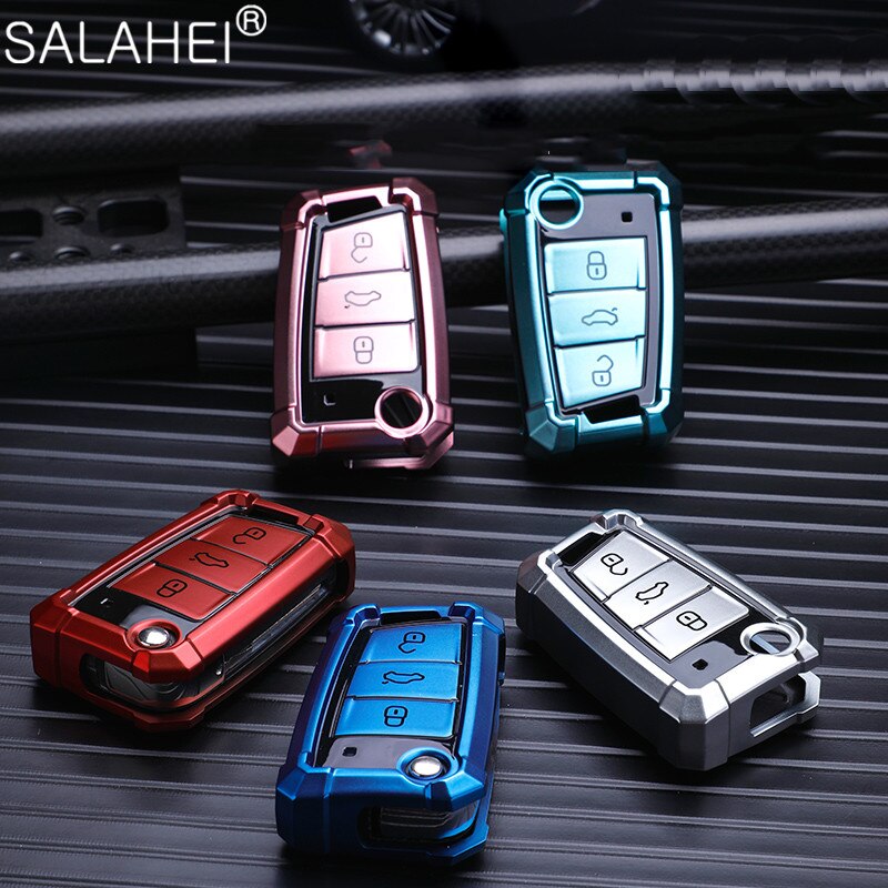 Tpu autosleutelhoesje voor volkswagen vw golf 7 mk7 seat ibiza leon  fr 2 altea aztec skoda octavia sleutelhanger accessoires