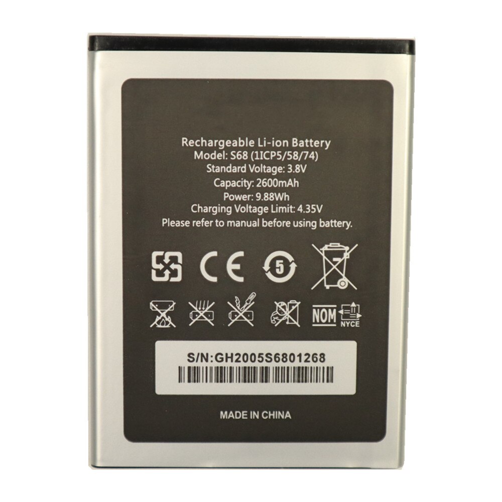 High Original 2600mAh Battery For OUKITEL S68 / C16 Pro C16Pro Phone Bateria Batteries