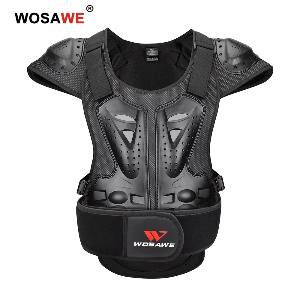 Wosawe Volwassenen Motorcycle Body Armor Atv Beschermende Vest Dirtbike Borst Terug Protector Voor Rijden Schaatsen Roller Snowboard
