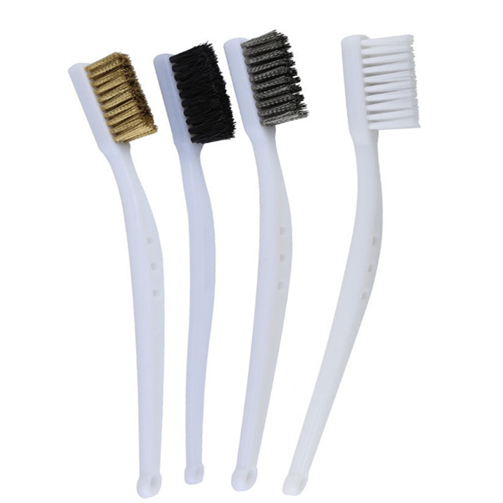 Escova de dentes industrial mini cobre aço náilon fio escova de fio de aço inoxidável sujeira dura limpeza escova de dentes ﻿