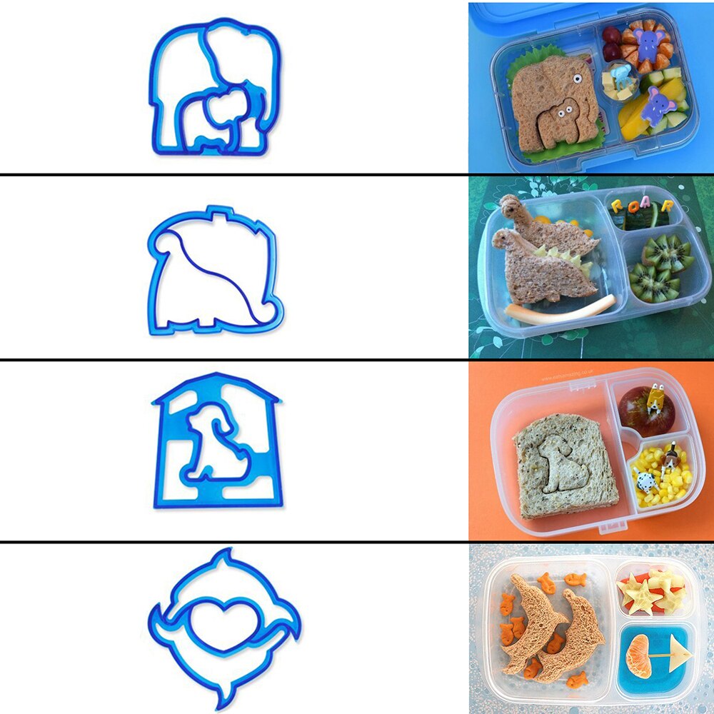 Kids Sandwich Cutters Mold Crust Cutter Toast Cookie Cutters Lunch Maker DIY Cute Shape Cooking Tools Kitchen Supplies