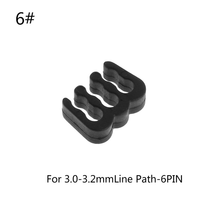 Pp kabel kam /klämma /klämma /dresser för 3.0-3.2 mm kablar svart 6/8/24 stift