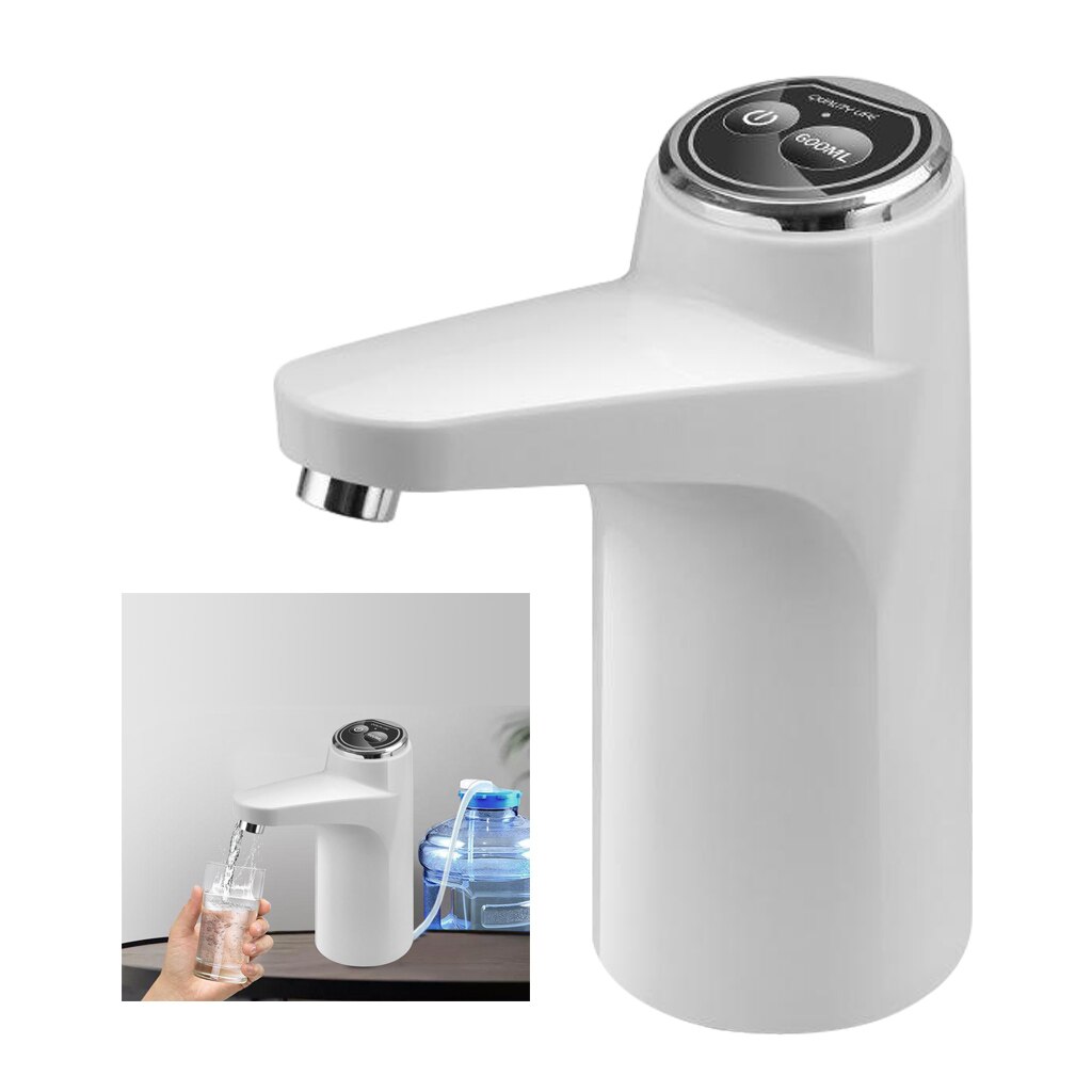 Water Dispenser, Elektrische Drinkwater Pomp Draagbare Water Dispenser Universele Usb Opladen Water Flessen Pomp: White