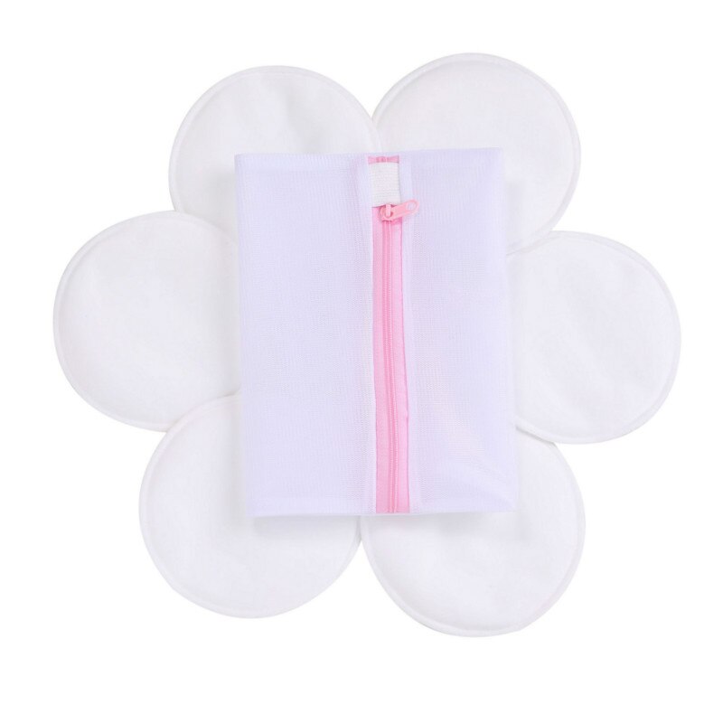 Reusable Soft Bamboo Breast Pad Nursing Pads Solid Color For Mum Washable Waterproof Pregnant 12cm,Bamboo Fabric Material Inner: RD60007