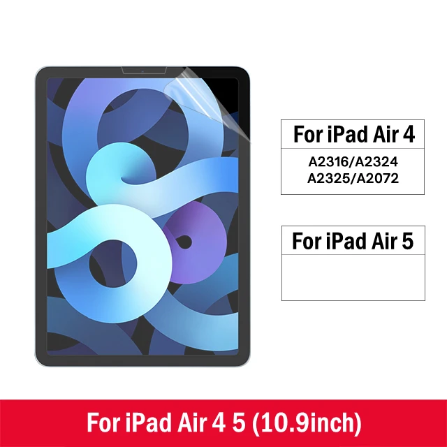 Papiergevoel Screenprotector Film Matte PET-schilderij Schrijven voor iPad Pro 11 12,9 inch Air 3 4 5 7e 8e 9e 10e Gen 9,7 10,2 10,9: Beige