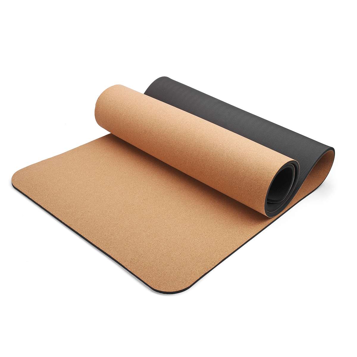 4/5/6/8 Mm Natuurlijke Kurk Tpe Yoga Mat Antislip Fitness Gym Oefening Sport Absorberen Zweet pilates Pads 183X61cm Yoga Matten: 8mm