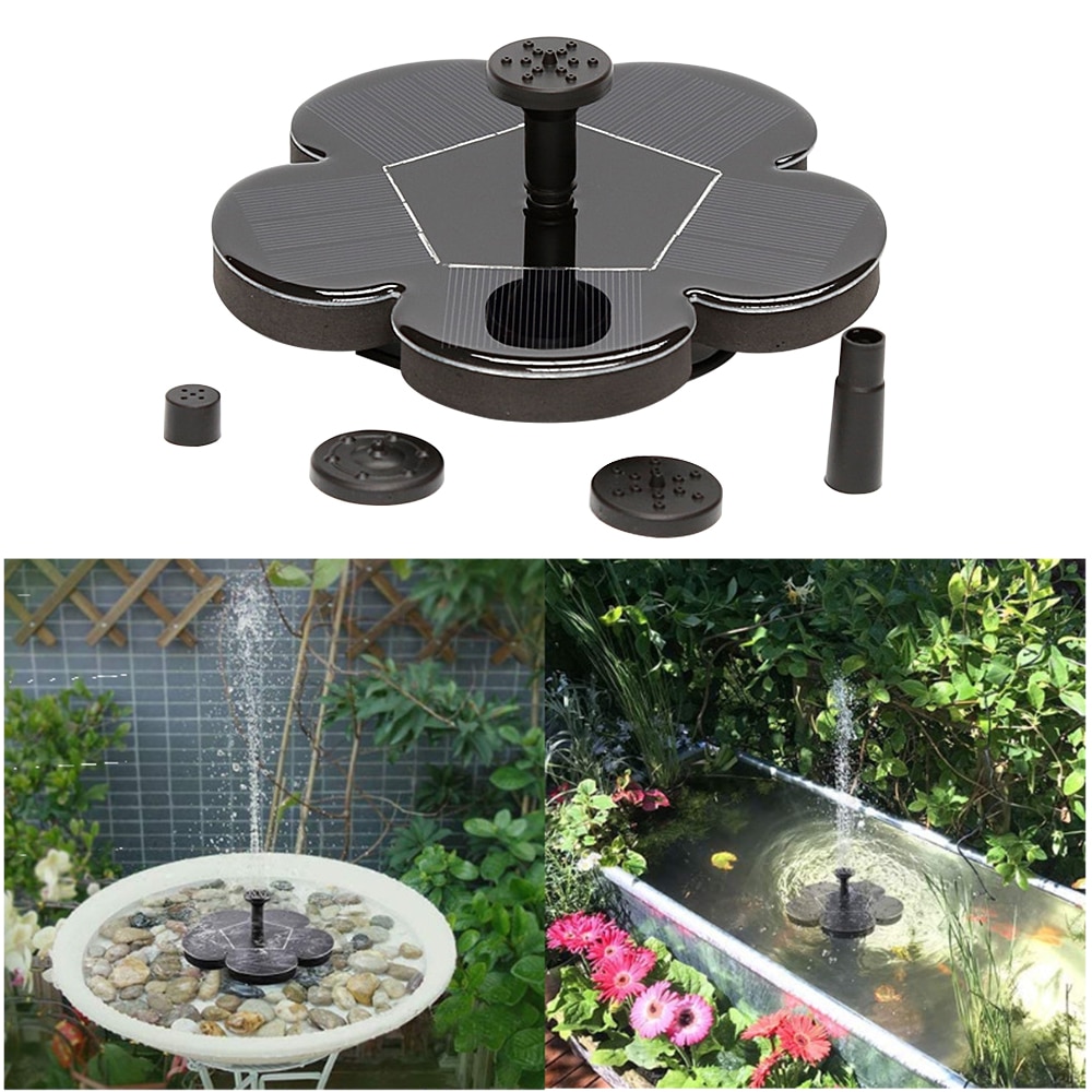 Solar Fountain Garden Water Fountain Pool Pond Bird Bath Patio Landscape Floating Solar Fountain Garden Decoration