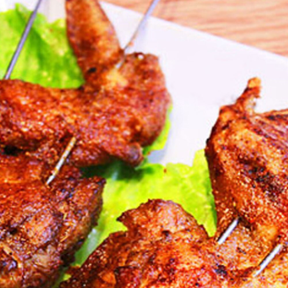 30 Stck BBQ Spieße Edelstahl Grill Nadel Kebab-Stock