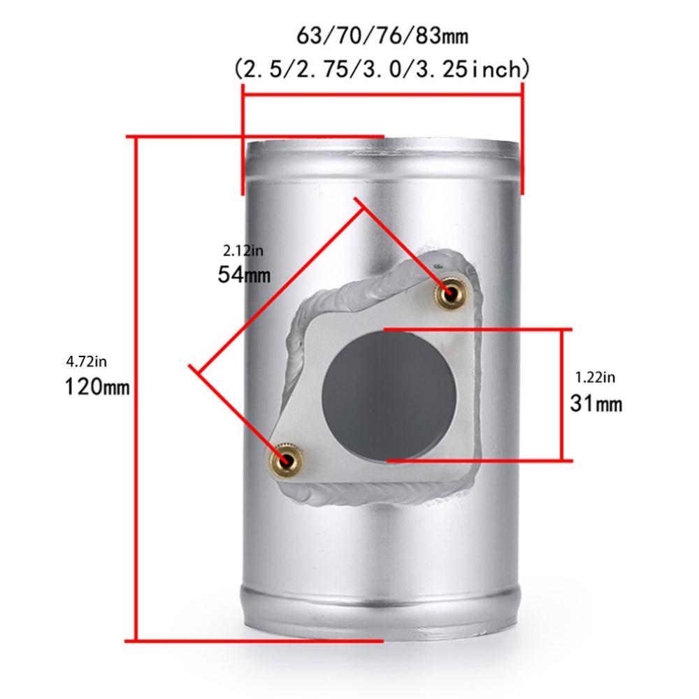 Air Intake Tube Car Air Flow Sensor Mount Adapter Modified Sensor Flange Air Flow Meter Base For Toyota for Suzuki for: 63mm