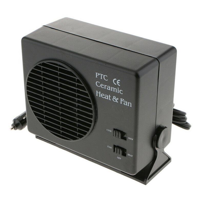 150W / 300W 12V High Power Car Heater High Heat Conversion Rate Car Heater Adjustable Power Ceramic Cooling Fan