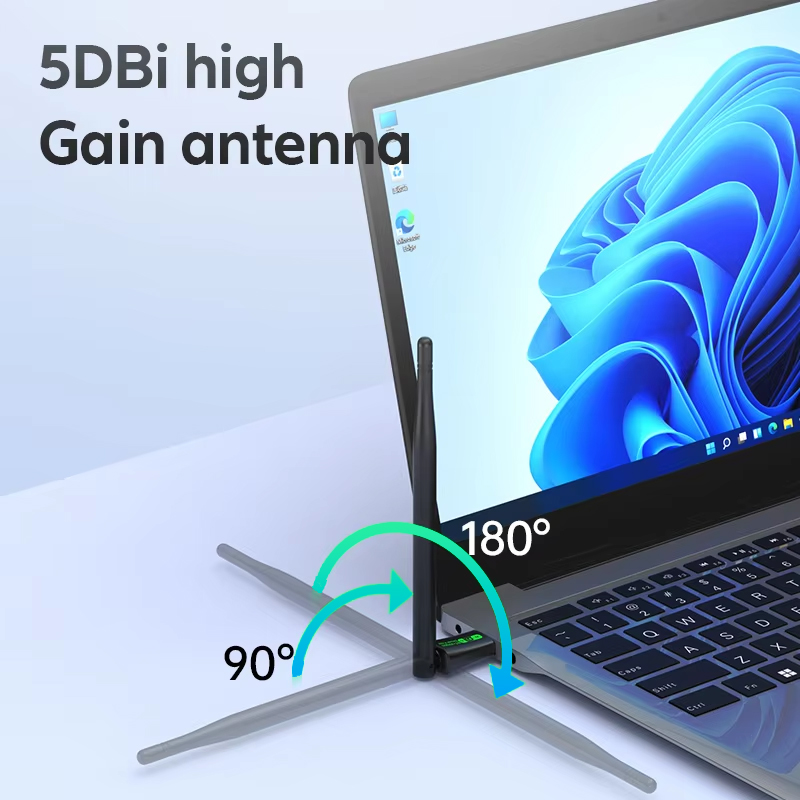 AX900 WiFi6 USB Adapter Bluetooth 5.4 Dual Band 2.4G&5GHz 2 in 1 Dongle Wireless Network Wlan Receiver For Win10/11 Driver Free