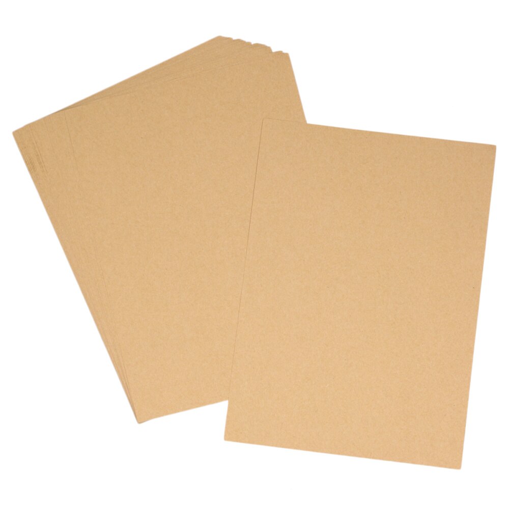 50 vellen kraftpapier vintage blanco  a4 briefpapier voor school: Default Title