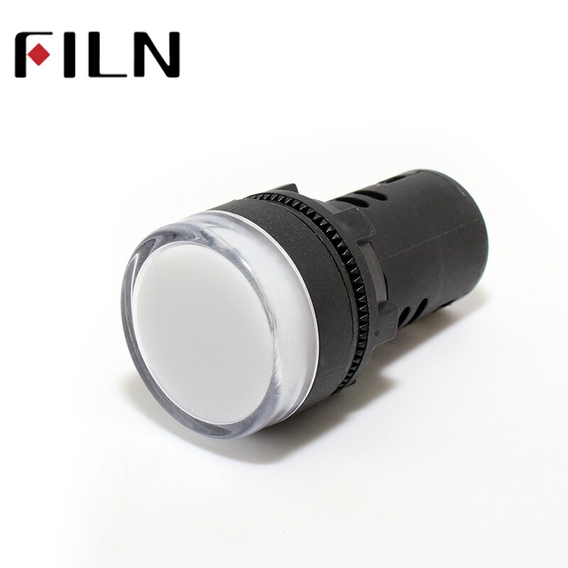 AD16 22mm señal indicador de potencia led de luz de plástico rojo verde azul Amarillo Blanco 12v 12v 24v 220v