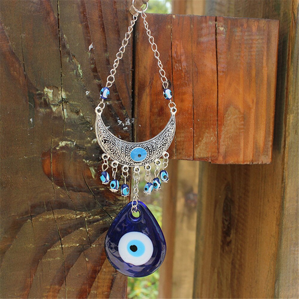 Style turc bleu oeil pendentif mauvais oeil tenture murale turquie ornement alliage bijoux garder des accessoires sûrs