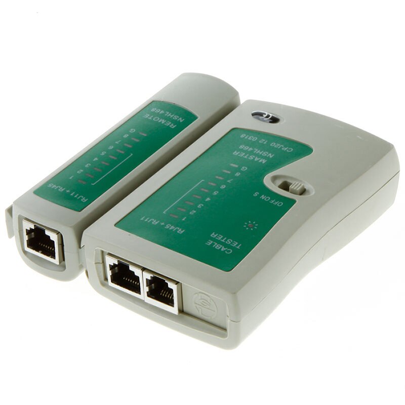 xintylink Network rj45 tester tool wire RJ11 rj12 line telephone 8p8c 6p4c rg45 rj 45 internet 8p ethernet cable lan serial test: Green