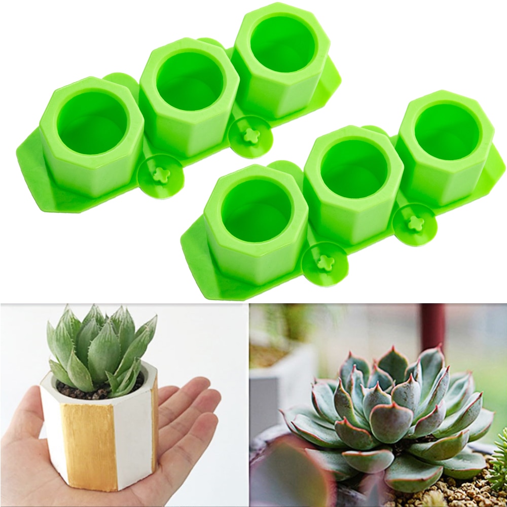 Silicone Pot de fleurs moule bricolage ciment Succulent Pot de fleur faisant moule manuel argile artisanat ciment Silicone béton bouteille moule