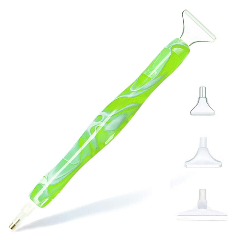DIY 5D Diamond Painting Pen Kit Resin Diamond Art Pen Tools and Accessories Multifunctional Point Drill Tool Diamond Pen: Yellow green