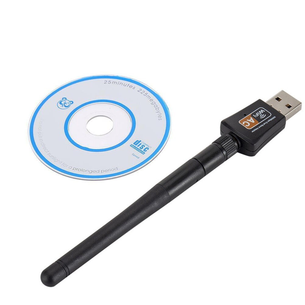 Draadloze 600Mbps USB WiFi Router Adapter PC Netwerk Lan-kaart Dongle met Antenne: Default Title