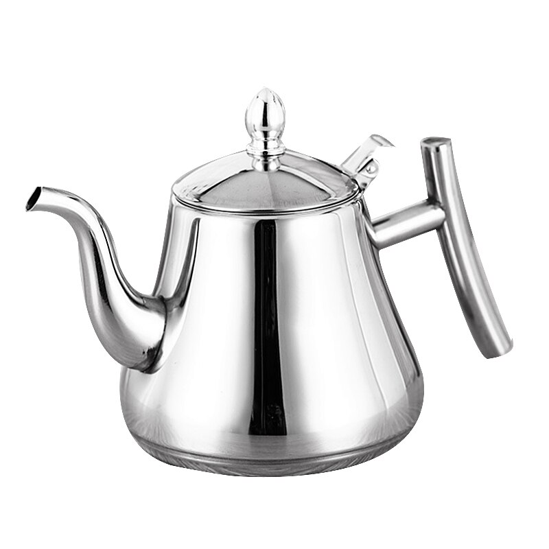 1000 Ml Stainless Steel Teapot with Removable Strainer,Coffee Pot ,Induction Cooker Tea Kettle Water Kettle: Silver
