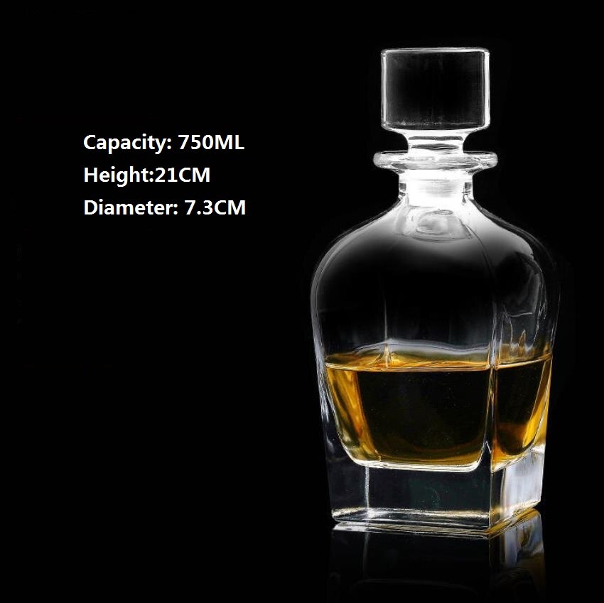 Whisky karaff whisky flaska kristallglas vin öl behållare glas flaska glas kopp hem bar verktyg dekoration: A6