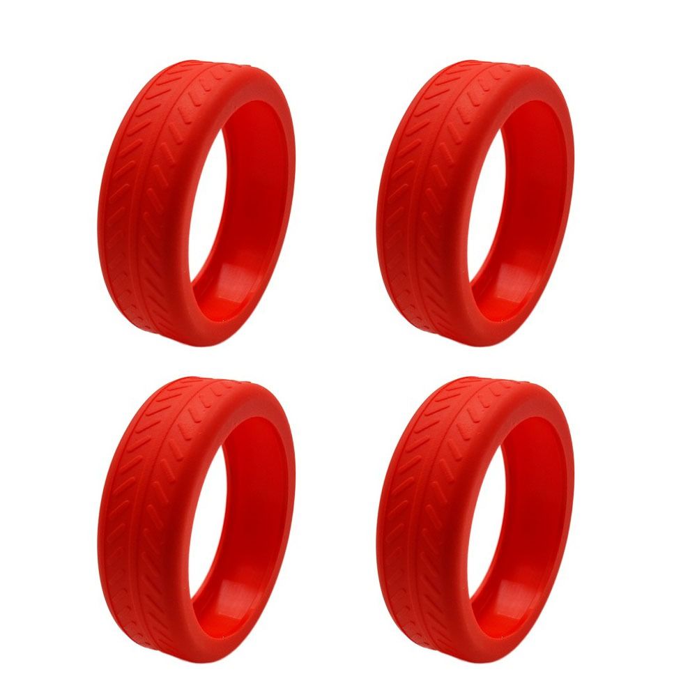 4/8Pcs Silikon Gepäck Räder Schutz Koffer Teile Achsen Reduzieren Rad Tragen Koffer Räder Schutz Abdeckung: Orange