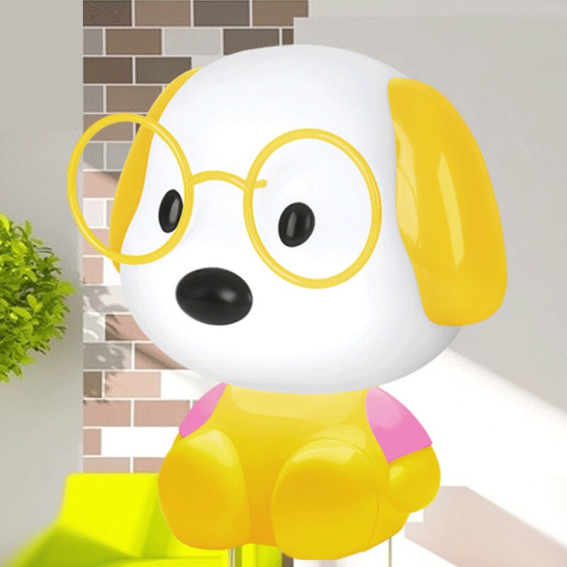 EU/US Plug Cartoon Animal Reading Table Lamps Panda Dog Plastic Baby Nursery Bedroom Decoration Light For Children: style5 / US Plug