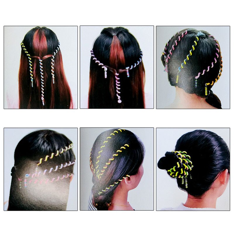 5/6 unids/lote cinta para el pelo para niñas de Color arcoíris bonita banda para el pelo cristal elástico largo bandas para el pelo para Niños Accesorios para el cabello