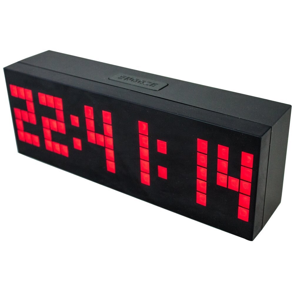 4 Colors LED Clock Digital Alarm Clock Wall Table Desktop with Snooze Calendar Temperature