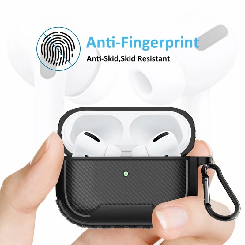 Carbon Fiber Earphone Case for Apple Airpods Pro Case for Airpods 1 2 3 Soft Shell Shockproof Cover Case for Air pods 1 2 3 Pro