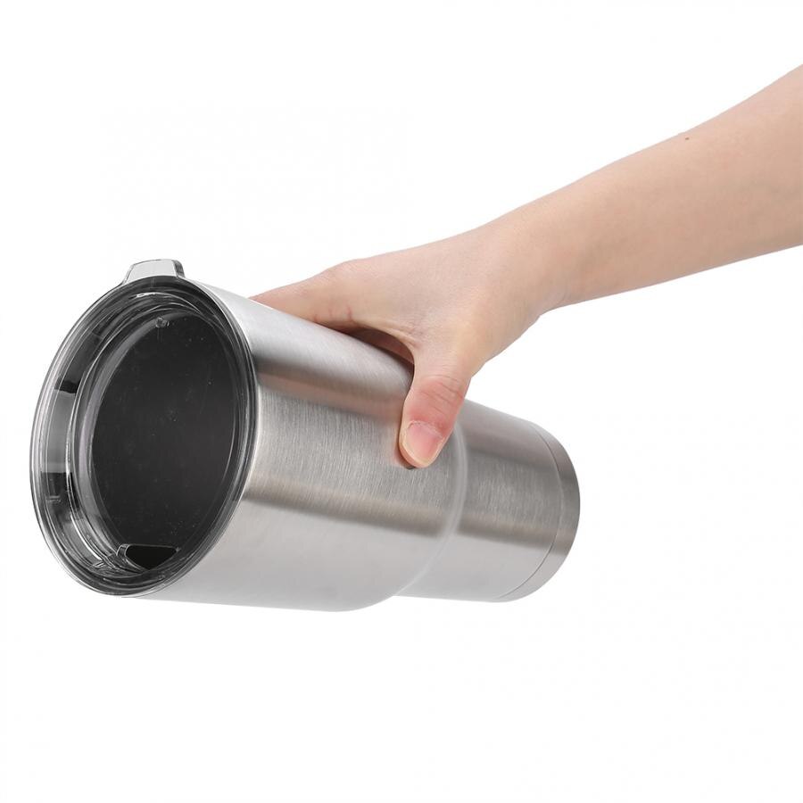 Flat Bottom Cup Mug 30oz Stainless Steel Cold Drinks Water Cup Coffee Mug with Lid for Home Travel Use Cup