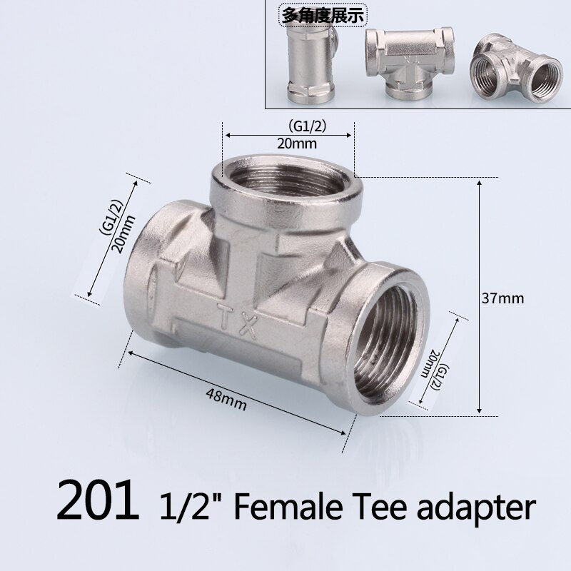 1/2" 3/4" BSP Female Male Thread Tee Type Reducing Stainless steel Elbow Butt joint adapter Adapter Coupler Plumbing fittings: Tan
