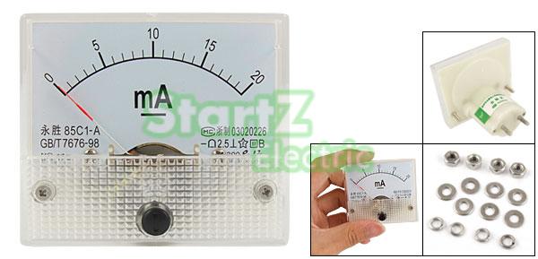 DC Analog Meter Panel 30mA AMP Current Ammeters 85C1 0-30mA Gauge
